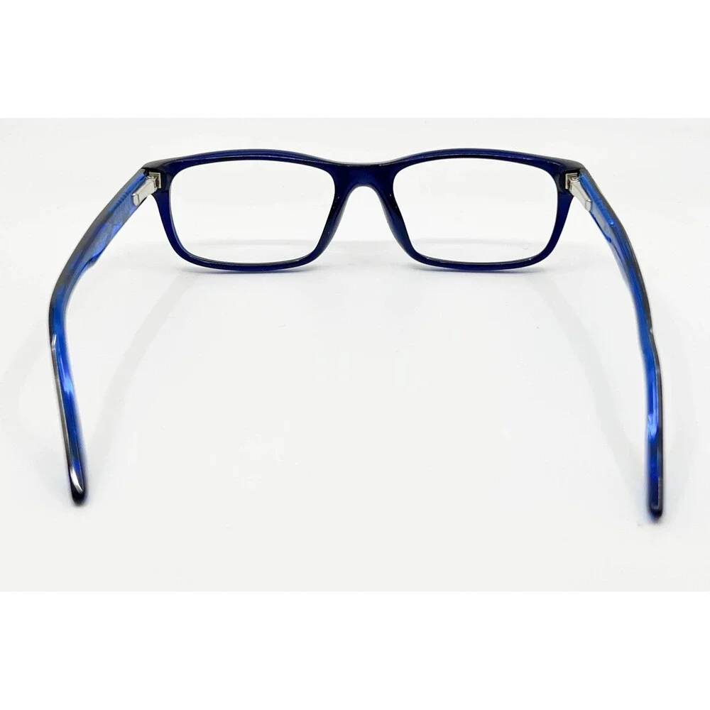 Puma Eyeglasses Kids Blue PJ0009O 001 Rectangular Patterned 49-16-130